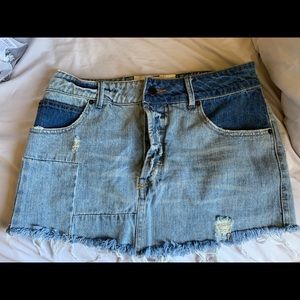 Free people jean skirt